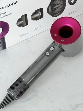 Dyson Supersonic Hair Dryer in Gunmetal and Fuchsia